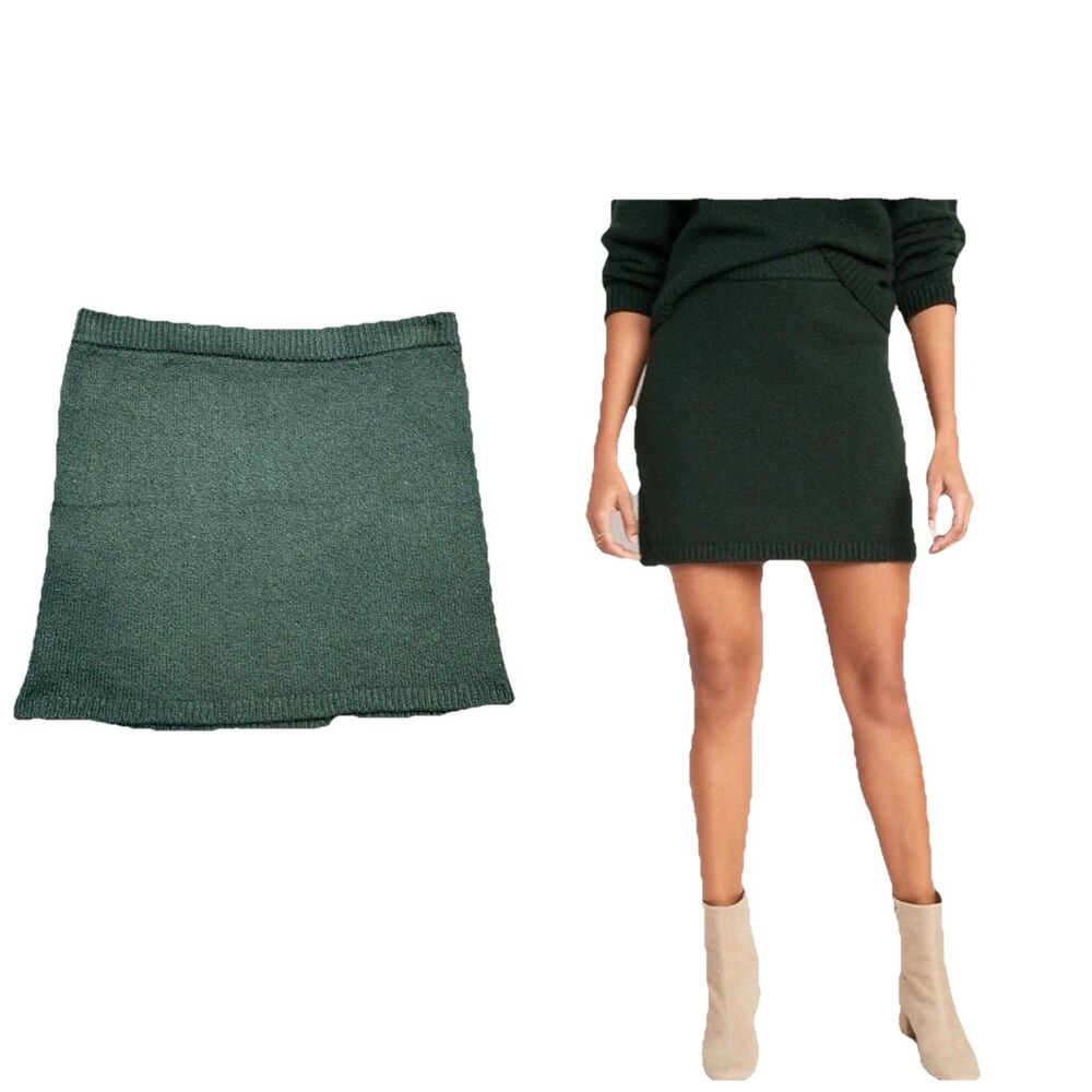 Old Navy Mini Sweater Skirt Women’s Size XL in Dark Bottle Green